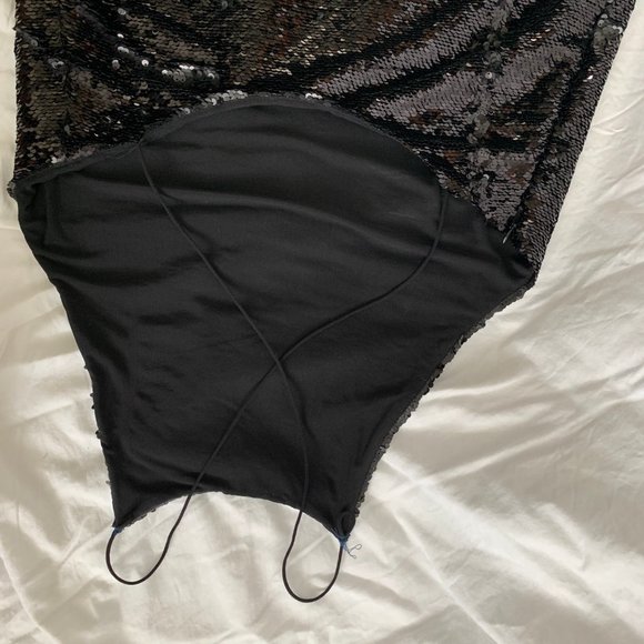 Urban Outfitters Black Sequin Mini Dress - Picture 4 of 5